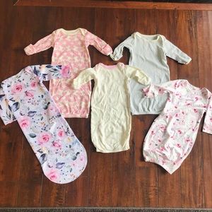 5 Sleep Gowns (0-6 Months)